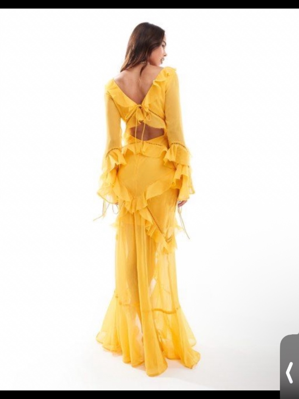 ASOS Yellow Ruffle Maxi Dress - Picture 5 of 5